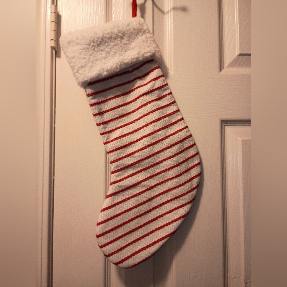 Wondershop Red and White Striped Holiday Stocking - Picture 2 of 2